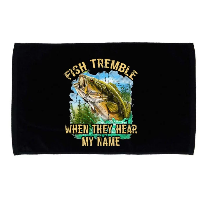 Fish Tremble When They Hear My Name Microfiber Hand Towel