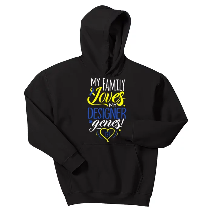 Family T21 World Down Syndrome Awareness Day Kids Hoodie