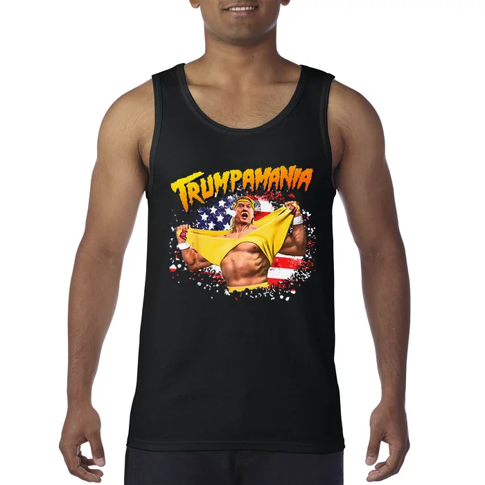 Funny Trumpmania Wrestling Meme 2024 Gift Tank Top