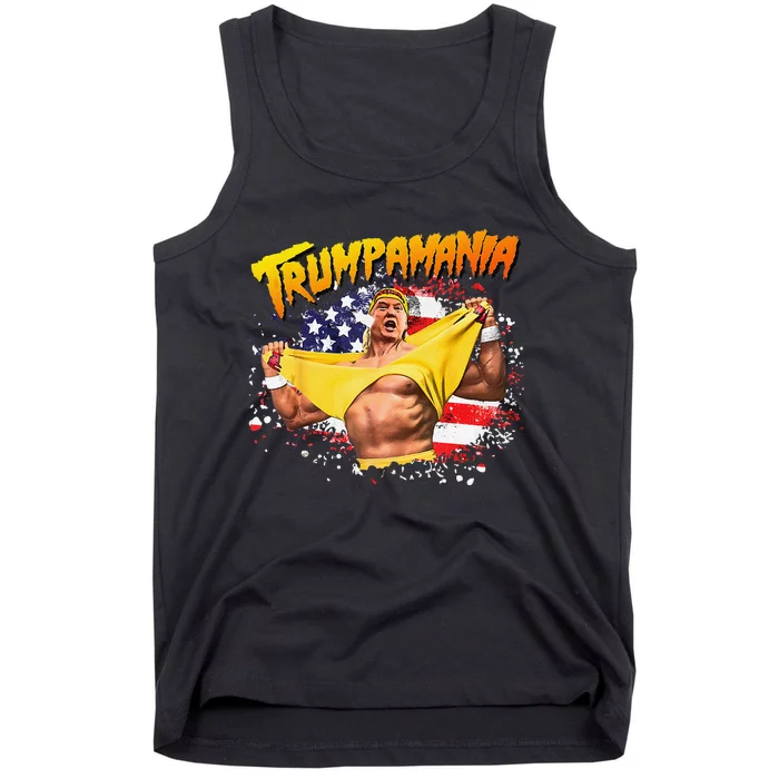 Funny Trumpmania Wrestling Meme 2024 Gift Tank Top