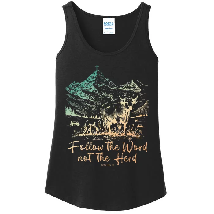 Follow The Word Not The Herd Ladies Essential Tank