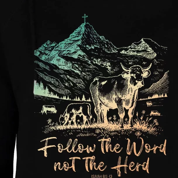 Follow The Word Not The Herd Womens Funnel Neck Pullover Hood