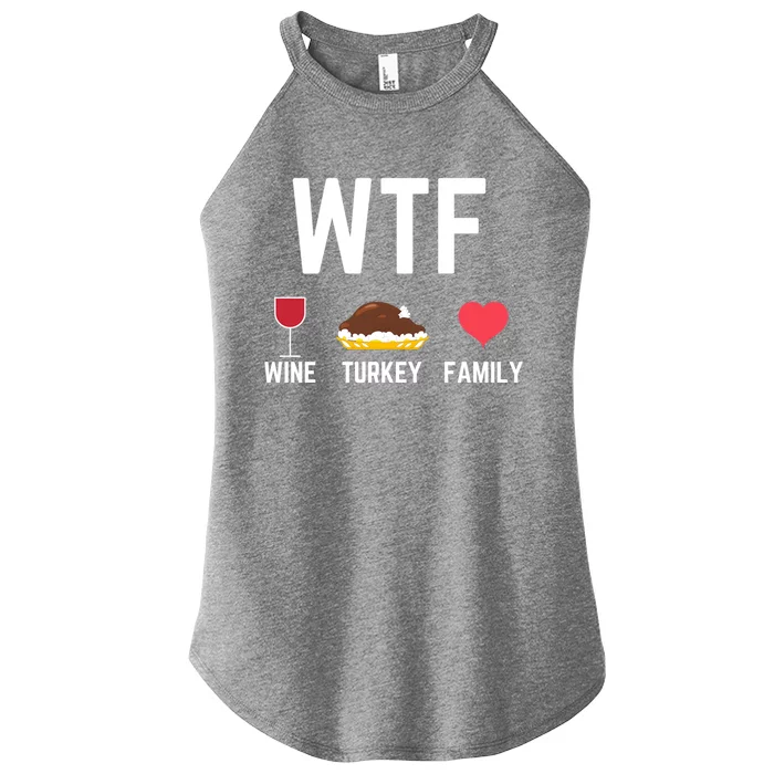 Funny Thanksgiving Wine Turkey Family Autumnal Food Fall Gift Women’s Perfect Tri Rocker Tank