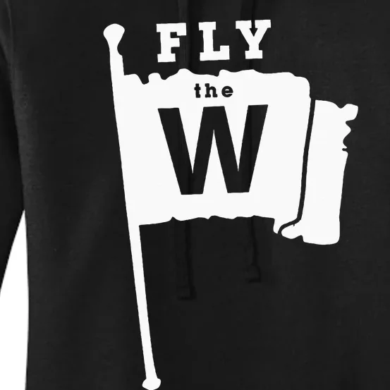 Fly The W Chicago Baseball Winning Flag Women's Pullover Hoodie