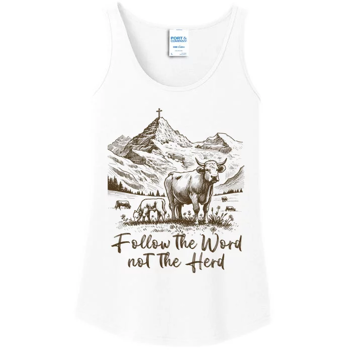 Follow The Word Not The Herd Ladies Essential Tank