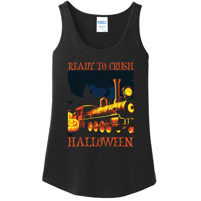 Funny Train Wagon Railroad Halloween Costume Ladies Essential Tank