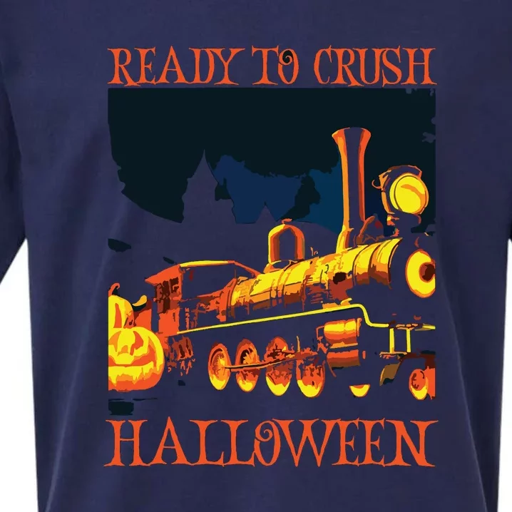 Funny Train Wagon Railroad Halloween Costume Sueded Cloud Jersey T-Shirt