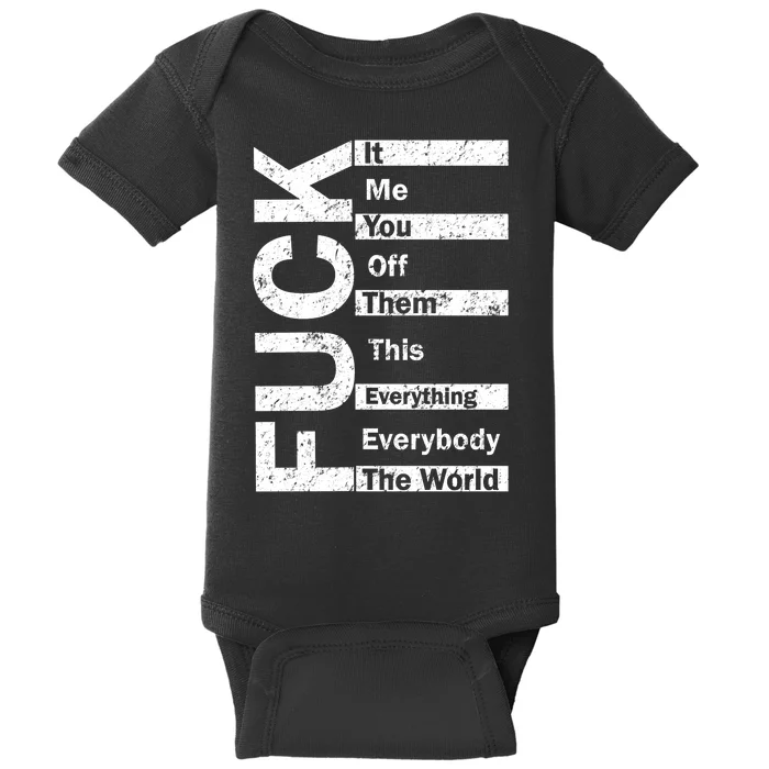 F The World Baby Bodysuit