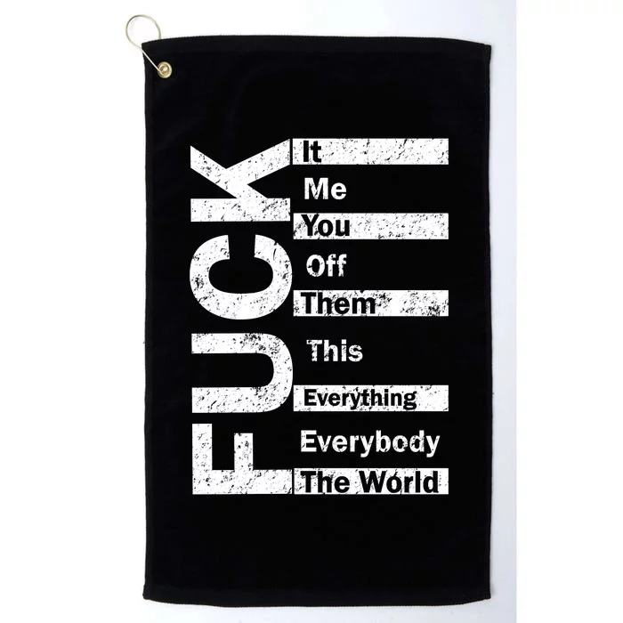 F The World Platinum Collection Golf Towel