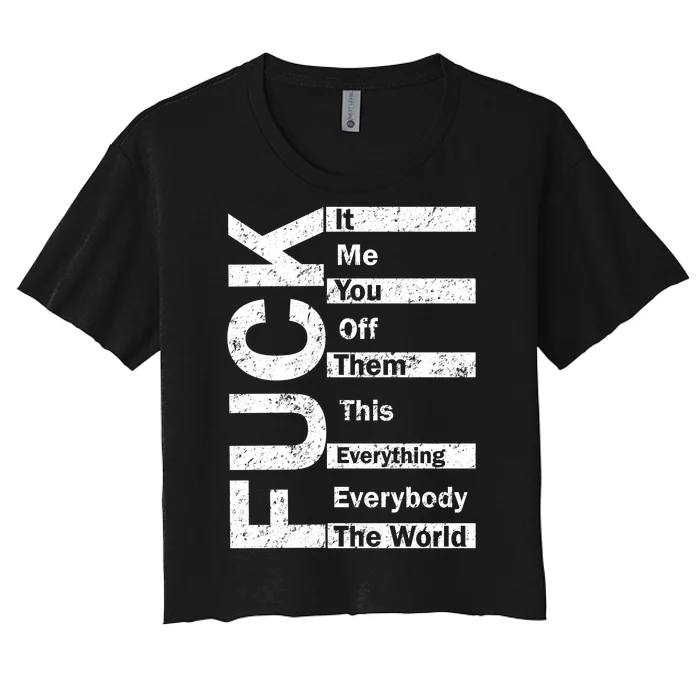 F The World Women's Crop Top Tee