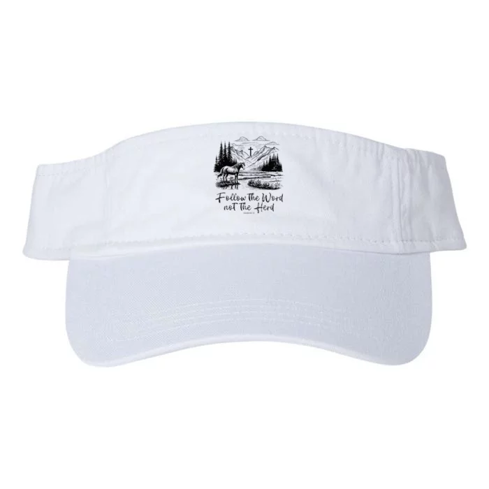 Follow The Word Not The Herd Isaiah 81113 Horse Christian Valucap Bio-Washed Visor