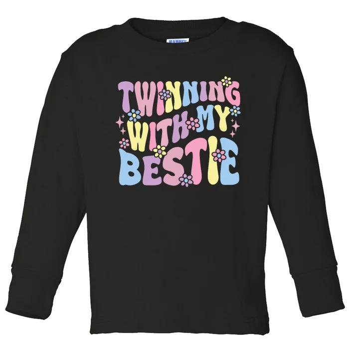 Friends Twinning With My Bestie Spirit Week Girl Toddler Long Sleeve Shirt