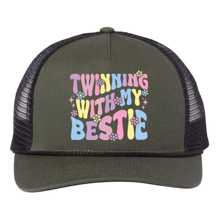 Friends Twinning With My Bestie Spirit Week Girl Retro Rope Trucker Hat Cap