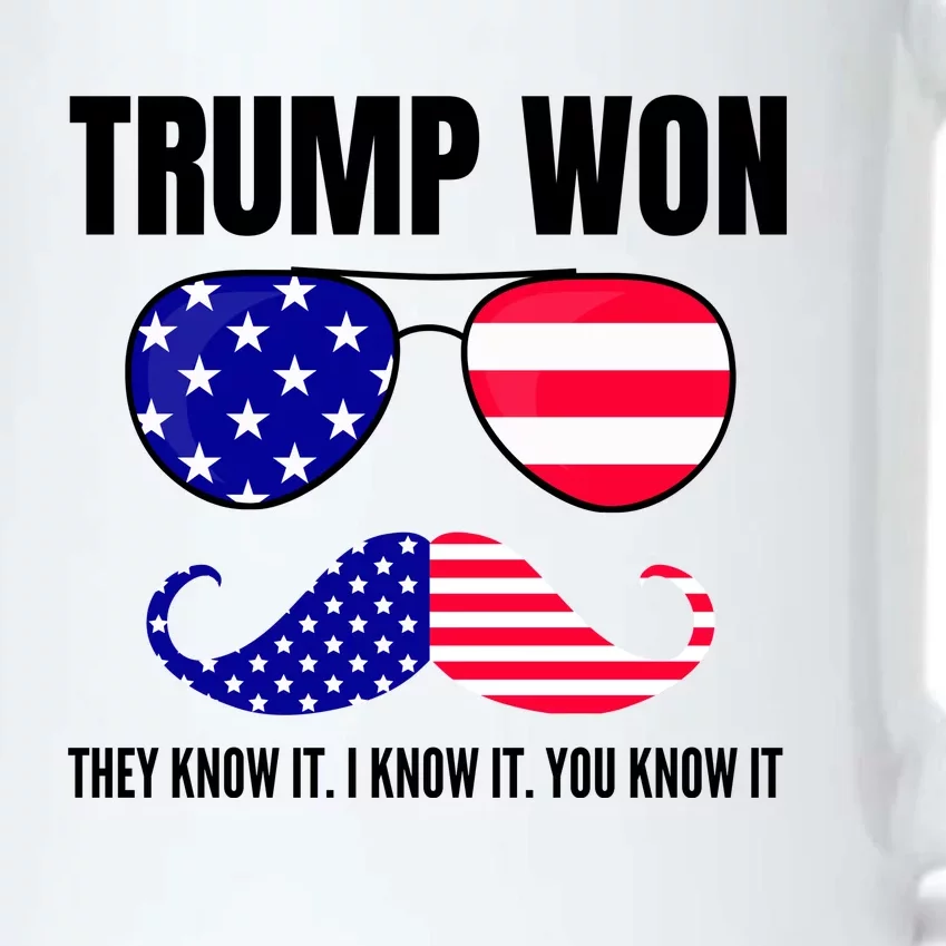 Funny Trump Won Election They Know It I Know It You Know It Black Color Changing Mug