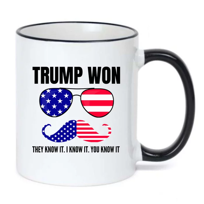 Funny Trump Won Election They Know It I Know It You Know It Black Color Changing Mug