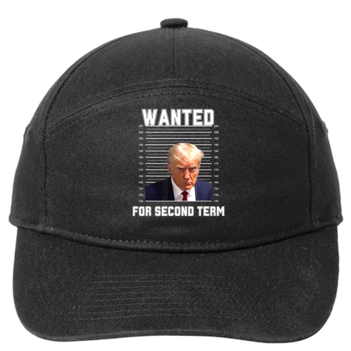 Funny Trump Wanted For Second Term QuoteGreat 2nd Term 2024 7-Panel Snapback Hat