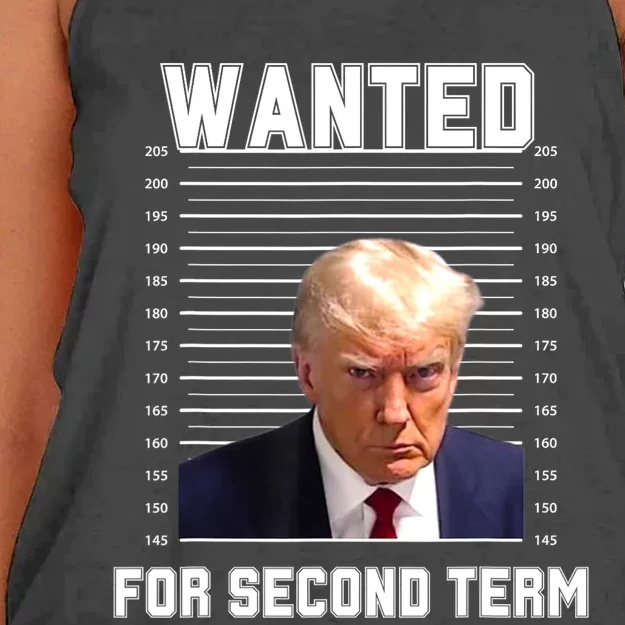 Funny Trump Wanted For Second Term QuoteGreat 2nd Term 2024 Women's Knotted Racerback Tank