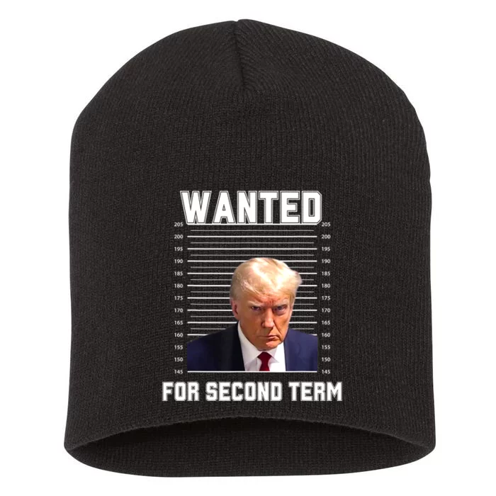 Funny Trump Wanted For Second Term QuoteGreat 2nd Term 2024 Short Acrylic Beanie