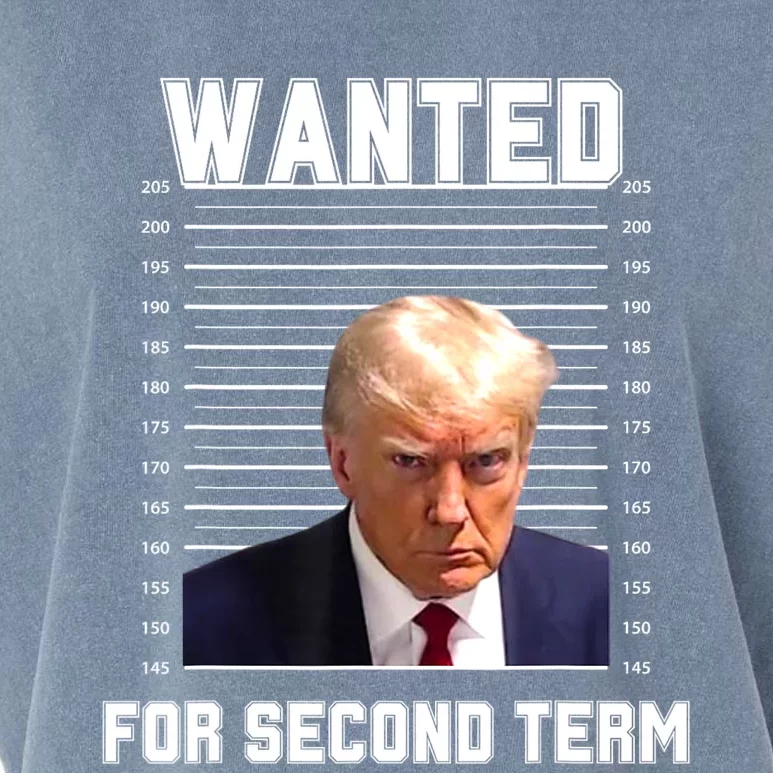 Funny Trump Wanted For Second Term QuoteGreat 2nd Term 2024 Garment-Dyed Women's Muscle Tee