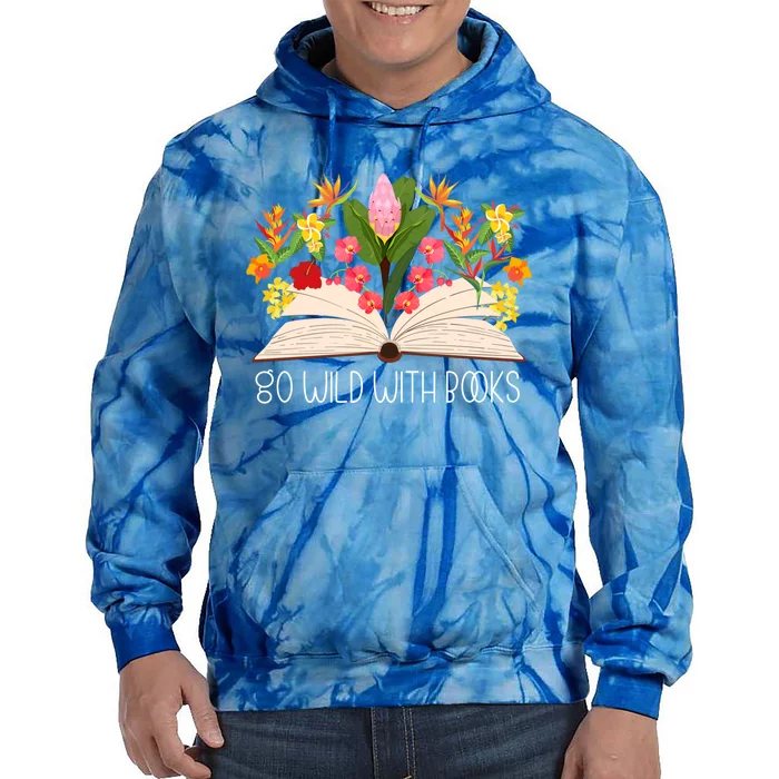 Flower Teacher Wildflower Summer Floral Book Lover Gift Tie Dye Hoodie