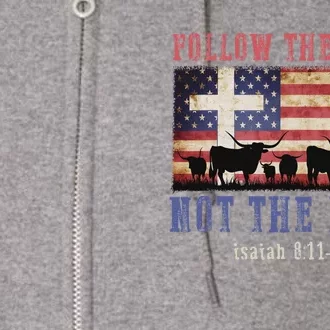 Follow The Word Not The Herd Christian Faith Design Full Zip Hoodie