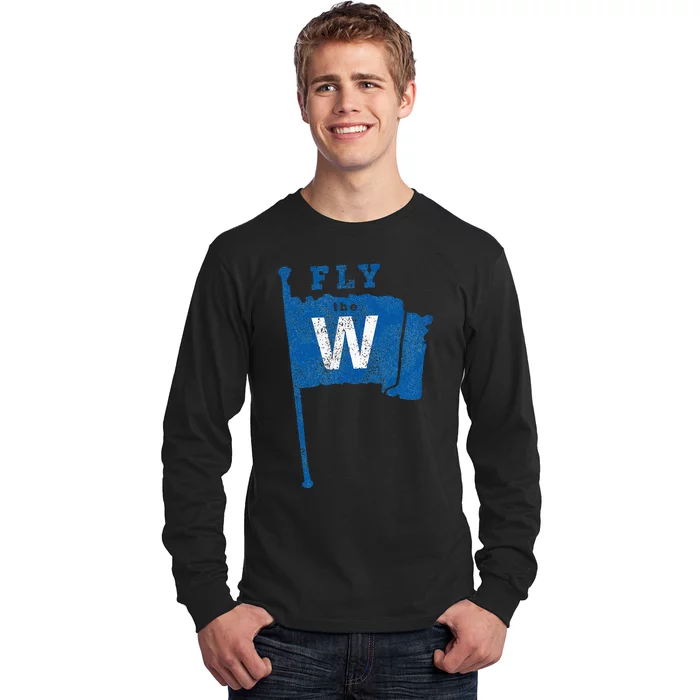 Fly The W Chicago Baseball Winning Flag Long Sleeve Shirt