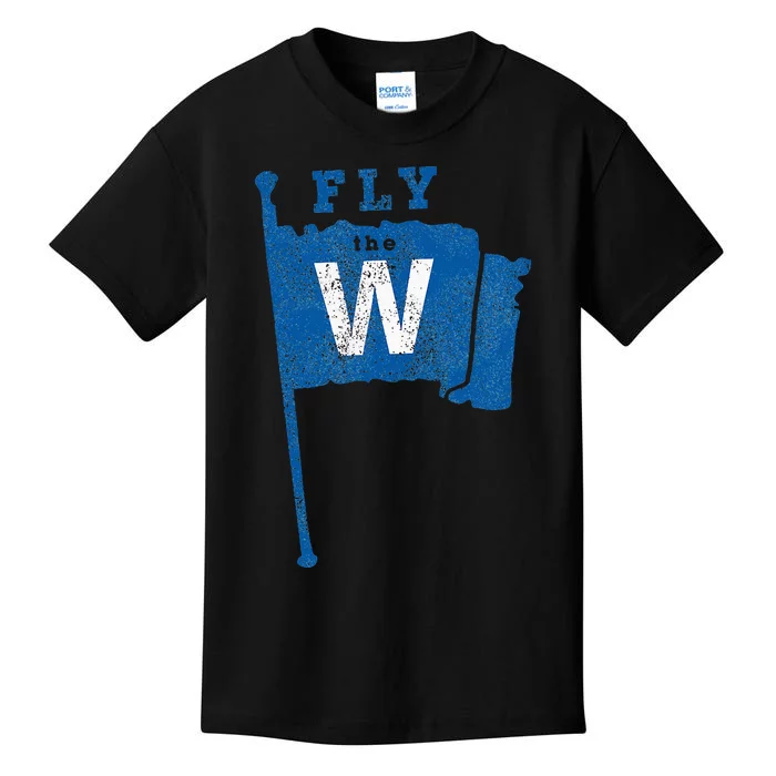 Fly The W Chicago Baseball Winning Flag Kids T-Shirt