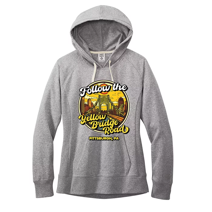 Follow The Yellow Bridge Road Pittsburgh Fan Women's Fleece Hoodie