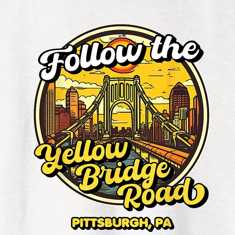 Follow The Yellow Bridge Road Pittsburgh Fan Women's Crop Top Tee