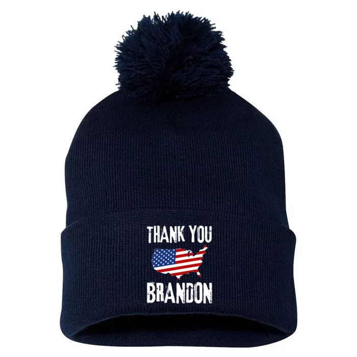 FJB Thank You Brandon Funny Meme Pom Pom 12in Knit Beanie