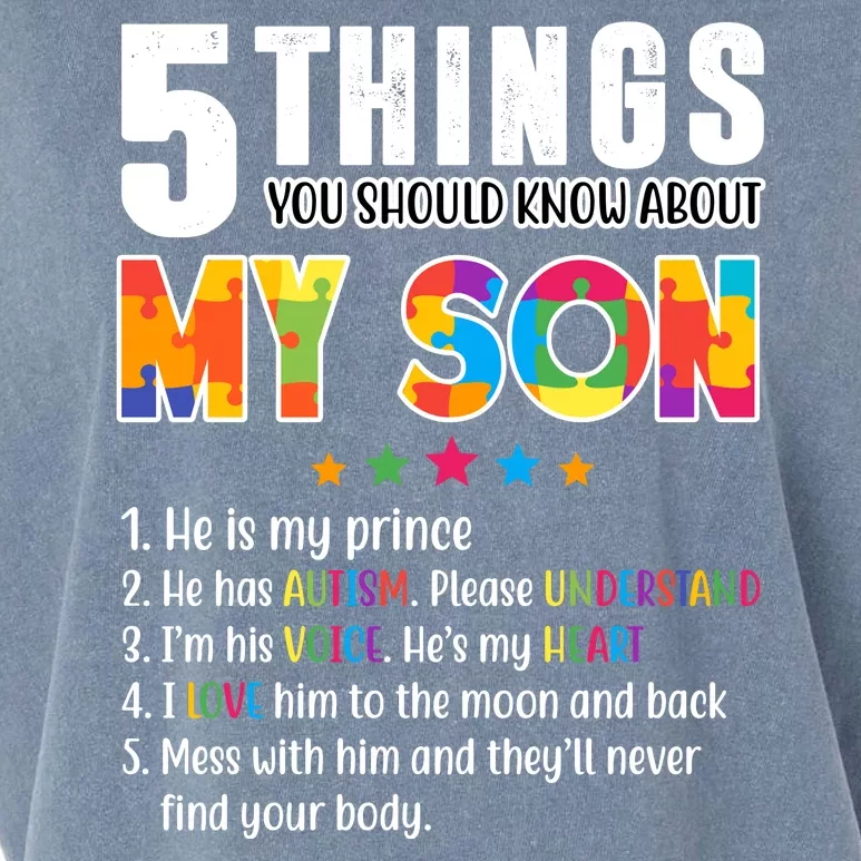 Five Things You Should Know About My Son Autism Garment-Dyed Women's Muscle Tee