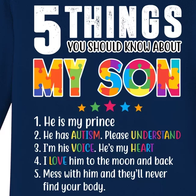 Five Things You Should Know About My Son Autism Baby Long Sleeve Bodysuit