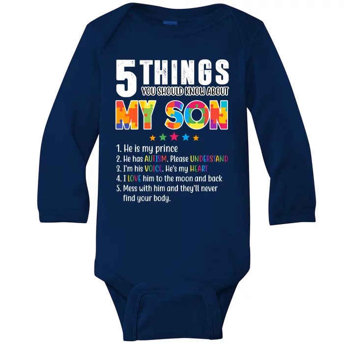 Five Things You Should Know About My Son Autism Baby Long Sleeve Bodysuit