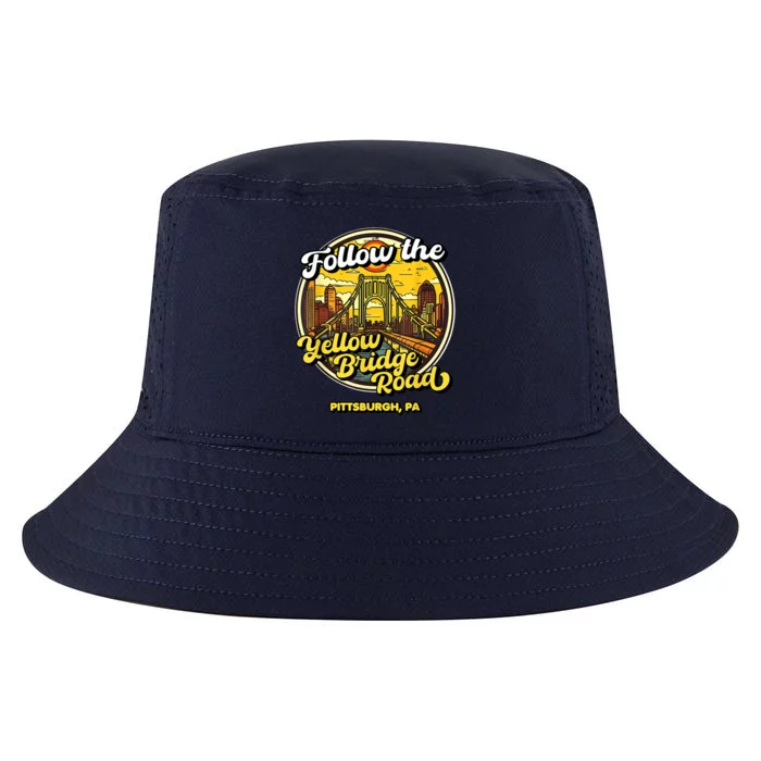 Follow The Yellow Bridge Road Pittsburgh Fan Cool Comfort Performance Bucket Hat