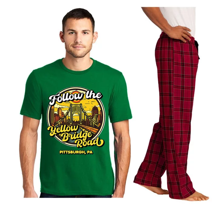 Follow The Yellow Bridge Road Pittsburgh Fan Pajama Set