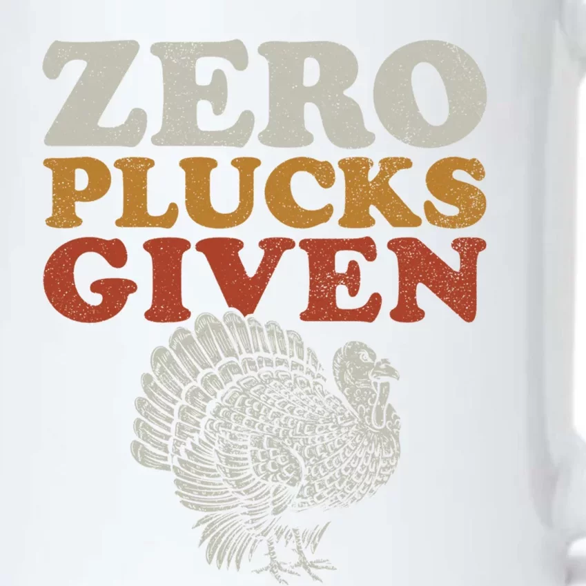 Funny Turkey Zero Plucks Given Thanksgiving Cool Gift Black Color Changing Mug