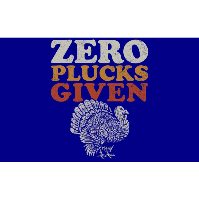 Funny Turkey Zero Plucks Given Thanksgiving Cool Gift Bumper Sticker