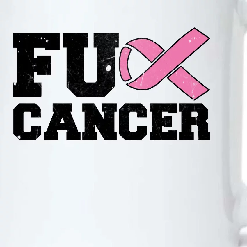 FU Cancer Funny Breast Cancer Awareness Black Color Changing Mug