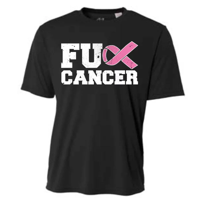 FU Cancer Funny Breast Cancer Awareness Cooling Performance Crew T-Shirt