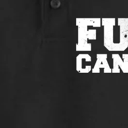 FU Cancer Funny Breast Cancer Awareness Dry Zone Grid Performance Polo