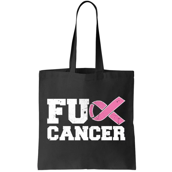 FU Cancer Funny Breast Cancer Awareness Tote Bag