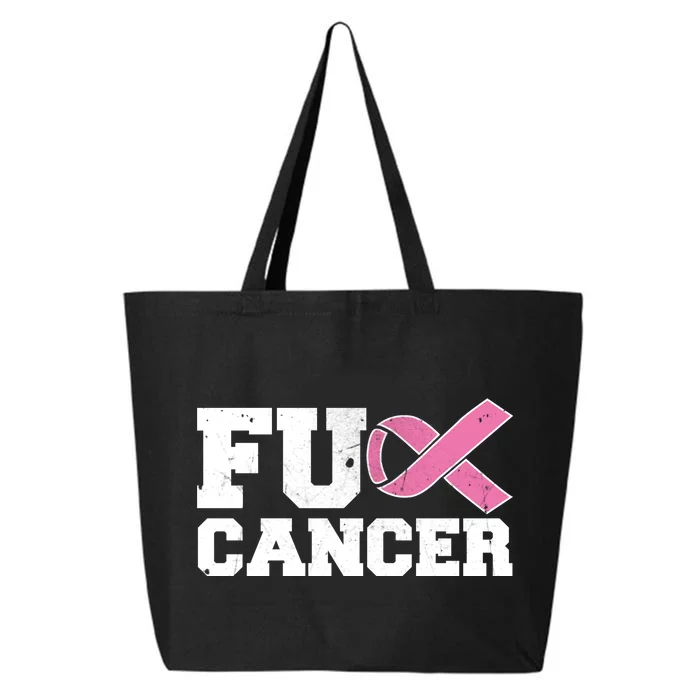 FU Cancer Funny Breast Cancer Awareness 25L Jumbo Tote