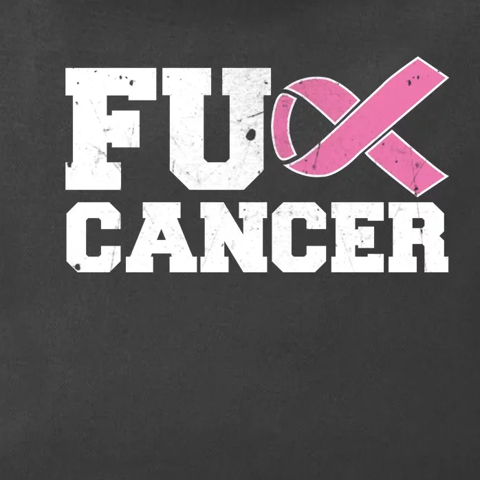 FU Cancer Funny Breast Cancer Awareness Zip Tote Bag