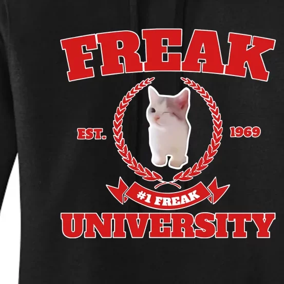 Freak University #1 Freak Cat Est 1969 Women's Pullover Hoodie