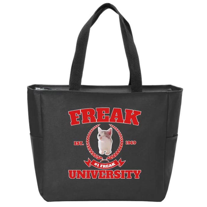 Freak University #1 Freak Cat Est 1969 Zip Tote Bag