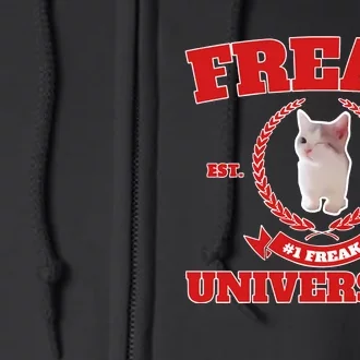 Freak University #1 Freak Cat Est 1969 Full Zip Hoodie