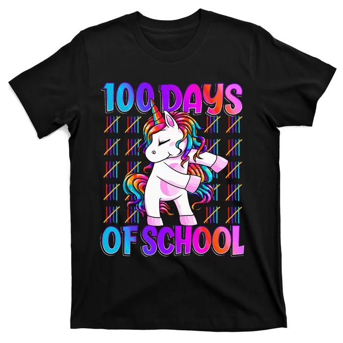 Funny Unicorn 100 Days Of School T-Shirt