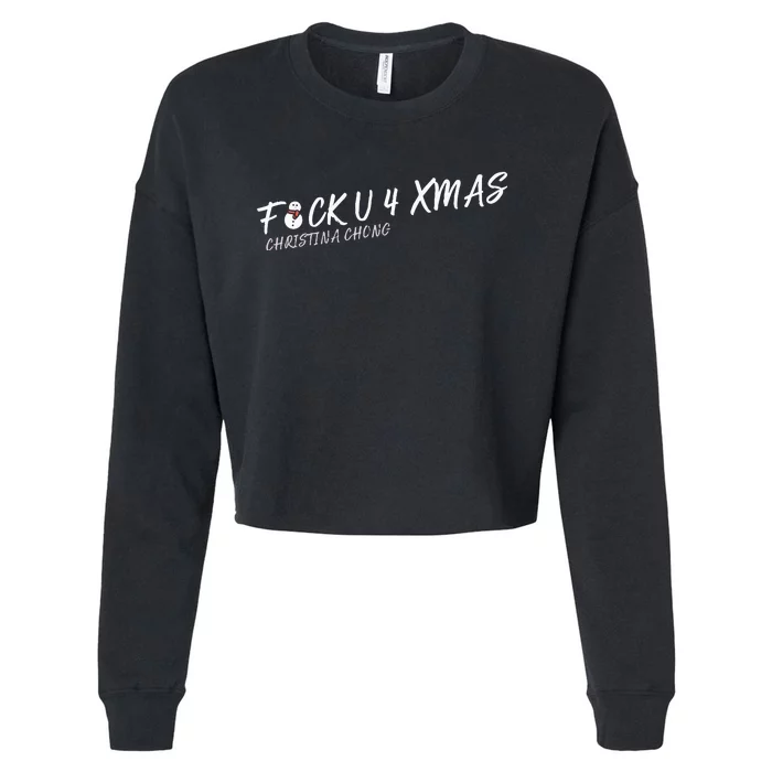 Fuck U 4 Xmas Christina Chong Cropped Pullover Crew