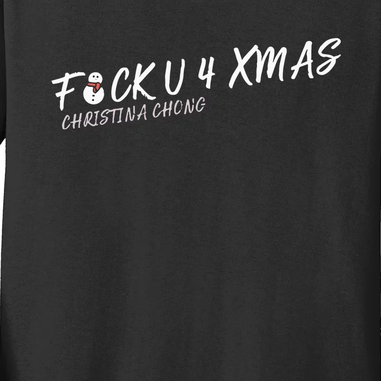 Fuck U 4 Xmas Christina Chong Kids Long Sleeve Shirt