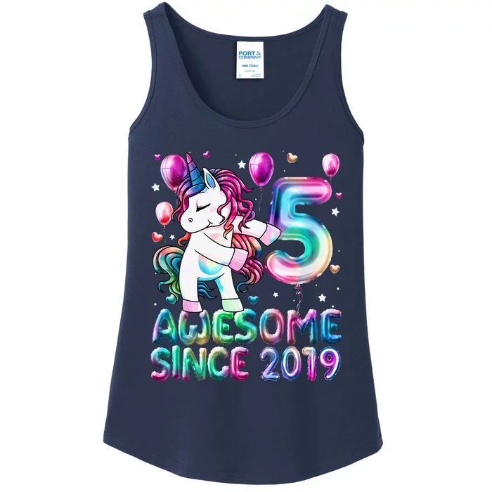 Flossing Unicorn 5 Year Old 5th Birthday Girl Unicorn Party Ladies Essential Tank